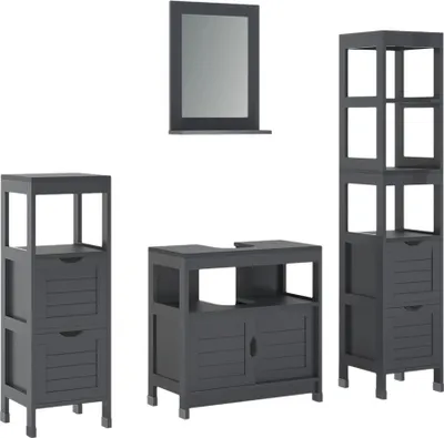 Produktbild von Badmöbel-Set Vicco Vilda Grau 4 Teile, Model 56282