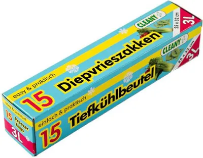 Zdjęcie produktu dla Cleany woreczki do zamrażania 3 l 25 x 32 cm 15 szt.