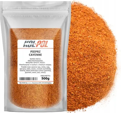 Zdjęcie produktu dla PIEPRZ CAYENNE 500g Kajeński mielony bardzo ostry naturalny jakość Kol-Pol