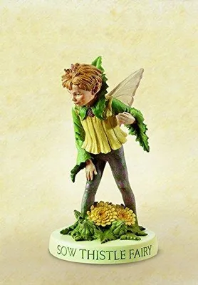 Blumenfee Figur 11cm – handbemalt, Motiv Distel