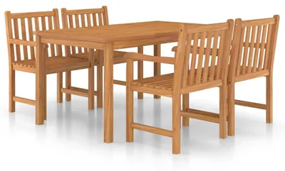 Immagine prodotto di vidaXL Set da pranzo da giardino in teak massiccio da 5 pezzi