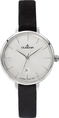 Produktbild von Dugena Damen-Armbanduhr Festa Petit, Quarz, Edelstahlgehäuse, Lederband, 3 bar