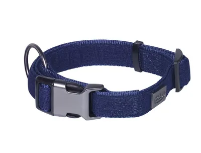Produktbild von Nobby Halsband Linen Deluxe blau, Verstellmöglichkeit: 23-30 cm