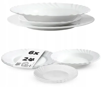 Produktbild von Kadax 6-teiliges Essservice Speiseteller-Set Weiß