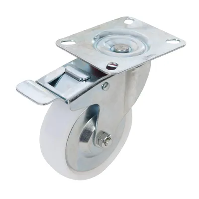 Image de Roulette pivotante en polypropylène FIXMAN avec frein 100 mm, 125 kg