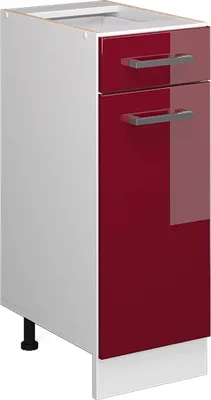 Produktbild von Küchenunterschrank Vicco R-Line Rot Hochglanz 30 cm ohne Arbeitsplatte, Model 37708