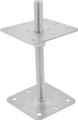 Produktbild von GRUNDLINE Stützenfuß Pfostenträger, höhenverstelbar zum Aufschrauben - PSR M20 M20 130x250