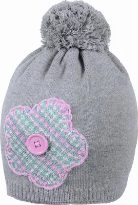 Immagine prodotto di Cappello Döll grigio con pompon per bambina