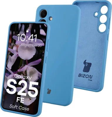Produktbild von Silikon Handyhülle für Galaxy S25 FE, Bizon Soft Case, Blau