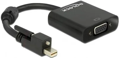 Zdjęcie produktu dla DeLOCK 62641, 0,25 m, Mini DisplayPort, VGA (D-Sub), Męska, Żeńska, Złoto
