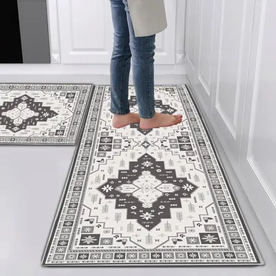 Imagen del producto de Juego de alfombrillas para cocina, antideslizantes y que reducen la fatiga, de 40x60 cm y 40x120 cm, para usar en la cocina
