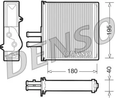 Produktbild von DENSO DRR09060 Wärmetauscher Innenraumheizung Kühler für FIAT BARCHETTA (183) PUNTO (176) PUNTO Cabriolet (176C) PUNTO Van (176L) für LANCIA Y (840A)