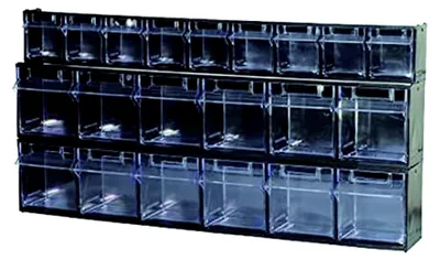 Produktbild von Kommode mit 21 Schubladen, 600x95x310 mm, wandmontierbar
