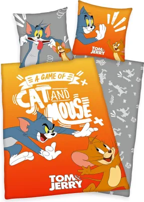 Obrázok produktu pre Posteľná bielizeň Tom a Jerry 80 x 80 a 135 x 200 cm