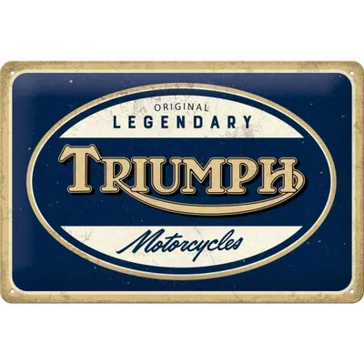 Obrázek produktu pro Nostalgic-Art - Plechový talíř 20 x 30 cm - Triumph - Legendární motocykly