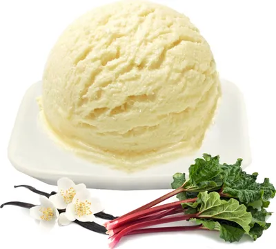 Produktbild von Vanille Rhabarber Low Carb Eis Pulver Vegan Zucker-, laktosefrei 1 kg