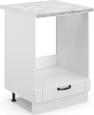 Produktbild von Herdumbauschrank Vicco Fame-Line Weiß Landhaus 60 cm , AP Marmor, Model 46182