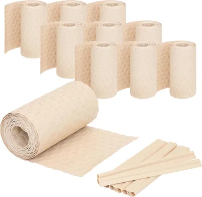 Produktbild von Jardinion Sichtschutzstreifen Rattan Optik 250 x 19cm, 10 Stück (25m) Beige inkl. 20 Befestigungsclips Sichtschutz Rattan, Balkon Sichtschutz, Terrassen- und Gartenzaun Sichtschutz