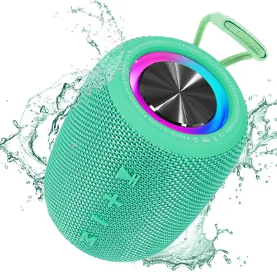 Produktbild von 20W Bluetooth – Tragbare Musikbox mit 360° Stereo-Sound, LED-Lichtshow, IPX6 Wasserdicht, 16 Stunden Spielzeit, FM Radio/AUX/TF Unterstützung