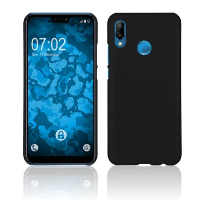 Produktbild von PhoneNatic Case kompatibel mit Huawei P20 Lite - Hülle schwarz gummiert Hard-case Cover