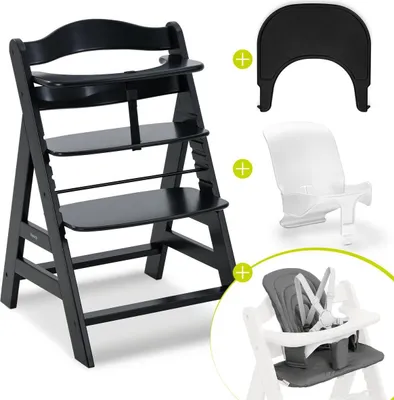 Produktbild von Hauck Hochstuhl Alpha Plus Black - im Sparset inkl.