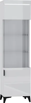 Produktbild von Vitrine Ruben mit 1 Tür, Weiß, 195cm