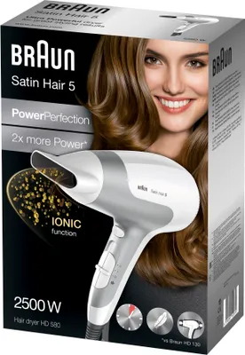 Produktbild von Braun Haartrockner Satin Hair 5 HD580 PowerPerfection weiß