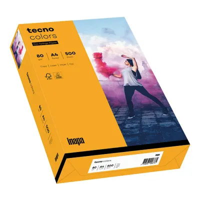 Immagine prodotto di inapa 2100011411 Carta multifunzione tecno® colori - A4, 80 g/m², arancione medio, 500 fogli