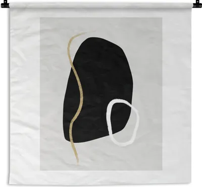 Produktbild von MuchoWow® Wandteppich Wandbehang Minimalismus - Abstrakt - Design 60x60 cm Tapisserie Dekoration Wandtuch - Dekorationen - Wand Decke