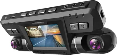Image de Dashcam cachée Double objectif HD Vision de nuit Grand angle Enregistreur de voiture Surveillance de parking Noir
