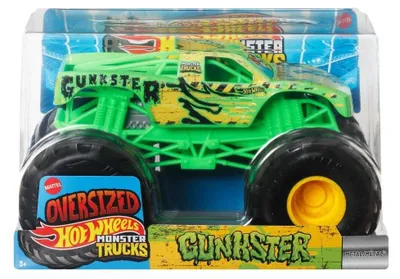Produktbild von Hot Wheels Monster Trucks Oversized GUNKSTER Vehicle, Monstertruck, 3 Jahr(e), Metall, Kunststoff, Mehrfarbig