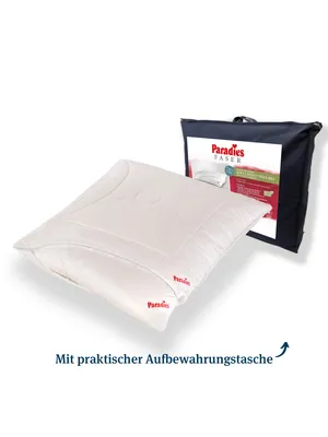Produktbild von Paradies Kopfkissen 80x80 cm "Softy Top Duett Plus Bio" vegan Kissen mit Außenhülle