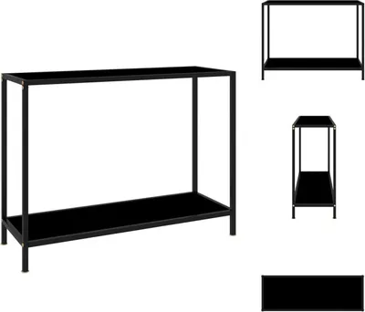 Produktbild von vidaXL Konsolentisch Schwarz 100x35x75 cm Hartglas - Beistelltische