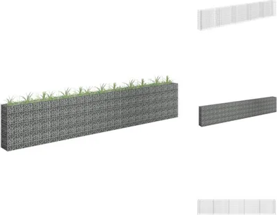 Obrázok produktu pre vidaXL Gabionový vyvýšený záhon Pozinkovaná oceľ 450×30×90 cm - Kvetináče a sadenice
