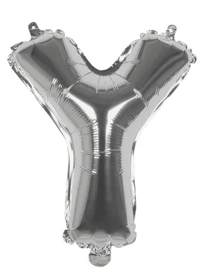Produktbild von Folienballon silber 36 cm Buchstabe Y