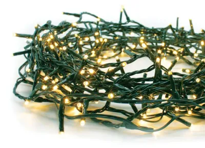 Immagine prodotto di Luci natalizie ACA, 700 LED, distanza 5 cm, bianco caldo intenso, alimentatore incluso + 8 funzioni, grado di protezione IP44, cavo verde da 35 m, X087001212
