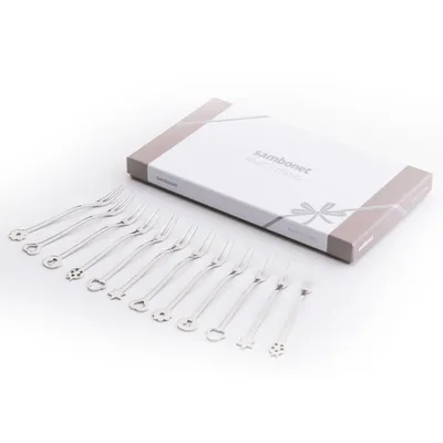 Obrázek produktu pro Sambonet Living Edelst./NEW PORTAFOR Sada 12 párty vidliček S0026-S00448-52550C98