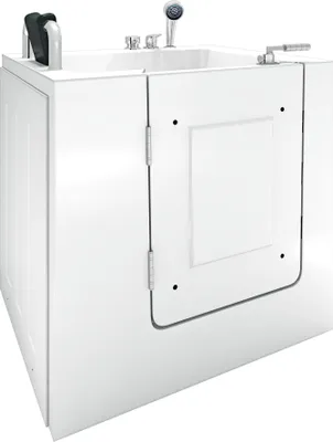Produktbild von Sitzwanne Whirlpool Badewanne mit Tür S02WP-C-L 100x78cm
