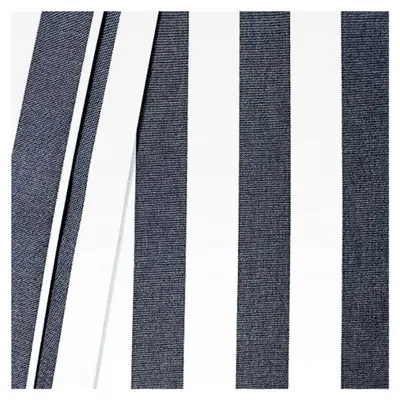 Produktbild von Outdoor Markisenstoff mit Streifen - Dunkelblau-Weiß - Wasserabweisender Meterware - Blickdichter und farbechter Sonnenschutzstoff