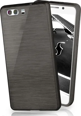 Produktbild von moex® Brushed Case kompatibel mit Huawei P10 - Hülle aus Silikon, Schwarz