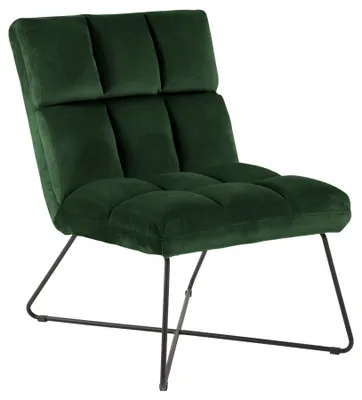Image de Alba Fauteuil, chaise longue en velours, vert.
