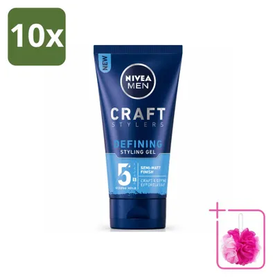 Imagen del producto de 10 unidades de gel de peinado NIVEA MEN, acabado mate, 150 ml, pack ahorro