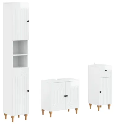 Immagine prodotto di Sistema di mobili da bagno in legno multistrato, composto da 3 elementi