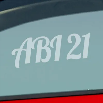 Produktbild von Auto Aufkleber ABI 21 Abitur 2021 19x7 cm Milchglas Sticker Heckscheibenaufkleber