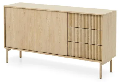 Obrázok produktu pre Selsey Tavo – komoda s 3 dverami a 3 zásuvkami, dub Cremona, 153 cm