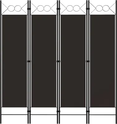Produktbild von 4-tlg. Raumteiler Braun 160 x 180 cm