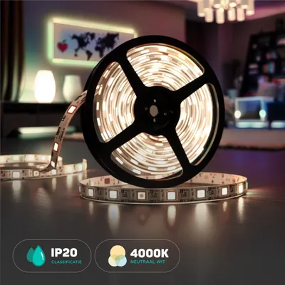 Obrázek produktu pro LED pásek V-TAC SMD5730 600LED s vysokým světelným tokem CRI90+ IP20 20W/m VT-5730 4000K 2000lm