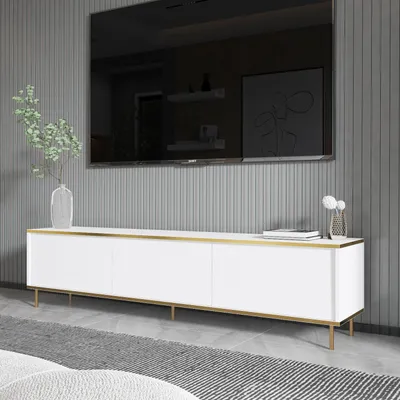 Produktbild von Skye Decor, Imaj - White, Gold, TV-Schränke, Weiß, 180 x 45,2 x 35 cm
