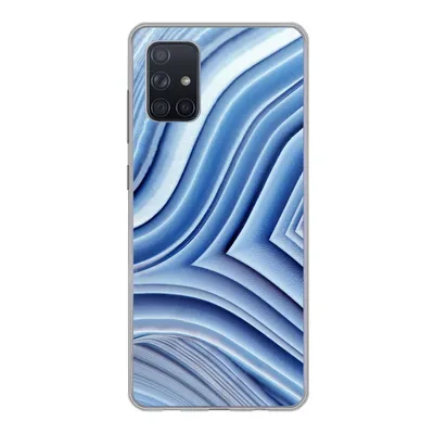 Produktbild von MuchoWow® Handyhülle Schutzhülle Hülle für Samsung Galaxy A51 5G Natursteine - Muster - Blau Silikon Softcase Handy Hülle - Abbildung