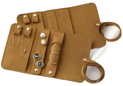 Obrázek produktu pro Organizér na šperky, kompaktní design, více přihrádek, barva hnědá